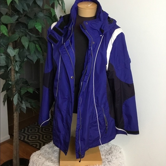 St Johns Bay active winter coat L blue black white - Picture 1 of 16